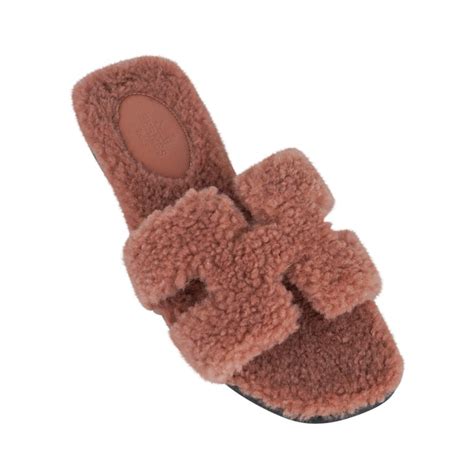 hermes teddy bear oran|Hermes Oran Teddy Sandal .